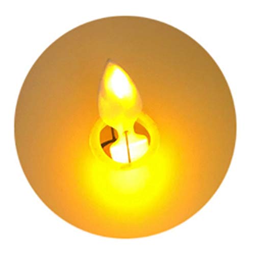 furein Velas LED DE Cera AUTÉNTICA, con Llama LED, Color Natural de la Cera, decoración hogar, Restaurante, Oficina, despacho, Ambiente romántico y cálido, sin Llama Real, Segura (7.5x10cm)