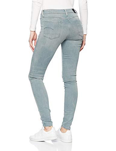G-STAR RAW 3301 Deconstructed Mid Waist Skinny Vaqueros, Medium Aged 9882-071, 32W / 32L para Mujer