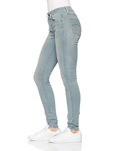 G-STAR RAW 3301 Deconstructed Mid Waist Skinny Vaqueros, Medium Aged 9882-071, 32W / 32L para Mujer