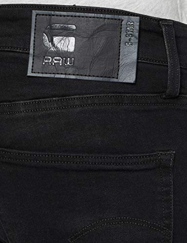 G-STAR RAW 3301 Slim Short Vaqueros, Negro (Worn in Meteor B472-B185), W30/L para Hombre