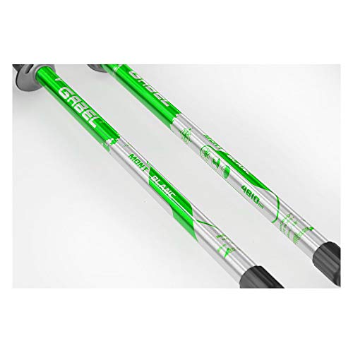 Gabel Stick Mont Blanc Lite Green Trekking Expert-Palo para Senderismo (Madera), Color Verde, Unisex Adulto, Talla única
