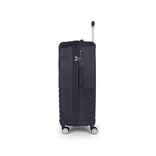 Gabol - Atlanta | Maletas de Viaje Grandes Rigidas de 52 x 76 x 30 cm con Capacidad para 96 L de Color Gris