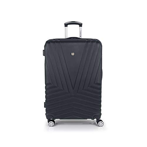 Gabol - Atlanta | Maletas de Viaje Grandes Rigidas de 52 x 76 x 30 cm con Capacidad para 96 L de Color Gris