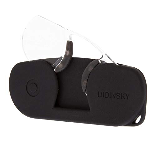 Gafas de lectura sin patillas graduadas para hombre y mujer transparentes. Gafas de presbicia para hombre y mujer retro o vintage para vista cansada. Graphite +1.5 – MIM