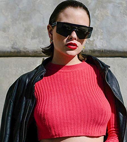 Gafas De Sol Lente De Moda Gafas De Sol De Gran Tamaño Hombres Mujeres Espejo Vintage Gafas A Prueba De Viento Gafas Únicas Piernas 6Tea