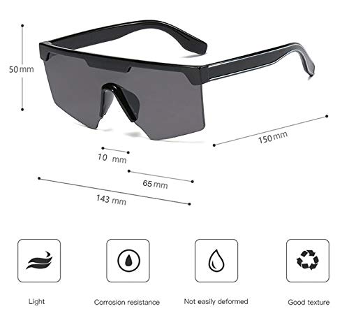 Gafas De Sol Lente De Moda Gafas De Sol De Gran Tamaño Hombres Mujeres Espejo Vintage Gafas A Prueba De Viento Gafas Únicas Piernas 6Tea