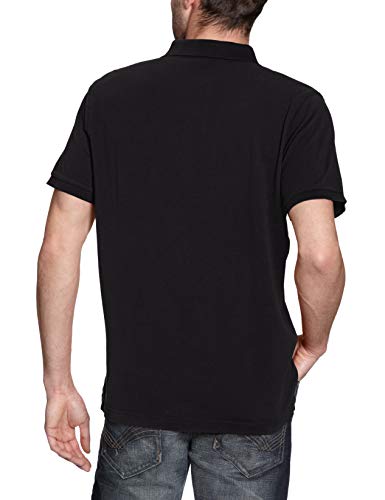 GANT Solid Pique SS Rugger, Polo para Hombre, Negro (Black), 46 (Talla del Fabricante: S)