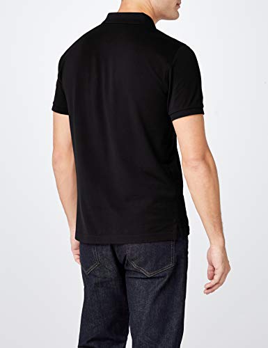 GANT Solid Pique SS Rugger, Polo para Hombre, Negro (Black), 46 (Talla del Fabricante: S)