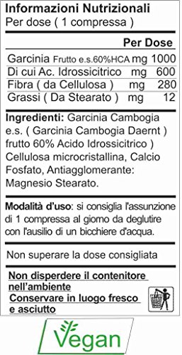 Garcinia Cambogia Extra Fuerte Quemador de Grasa Promueve la Pérdida de Peso Píldoras Gratis Titular 2 BOX X 60 tabletas 1000 mg Quema de Grasa Anti Hambre Reduce el Apetito Ayuda a Drenar