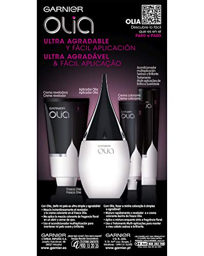 Garnier Olia - Coloración Permanente sin Amoniaco, con Aceites Florales de Origen Natural - Tono Negro Ébano 1.0