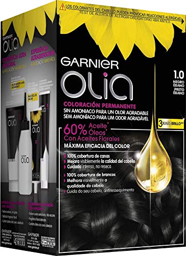 Garnier Olia - Coloración Permanente sin Amoniaco, con Aceites Florales de Origen Natural - Tono Negro Ébano 1.0