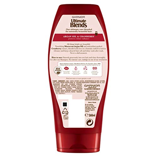 Garnier ultimate blends Argán Aceite de pelo Acondicionador, 360 ml, pack de 6