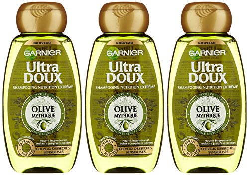 Garnier - Ultra Soft mítico Oliva - Champú cabello dañado - juego de 3