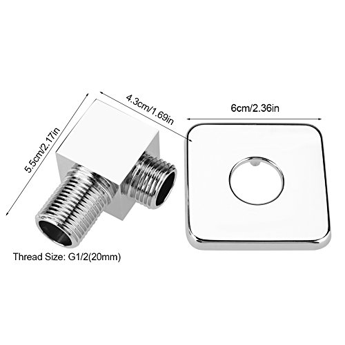 Garosa Salida De Ducha Codo Sólido Latón Lugar Baño Acabado Cuadrado Mano Montado En La Pared Cabeza De Ducha Suministro De Agua Codo Manguera Ángulo Conector De Válvula