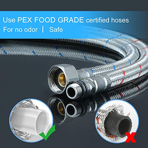 GAVAER Grifo Cocina, 360° Caño Giratorio Grifo de Cocina, Grifo Mezclador Cocina(para Agua Fría y Caliente), Grifos de cocina de acero inoxidableAnticorrosión y Más Duradera.