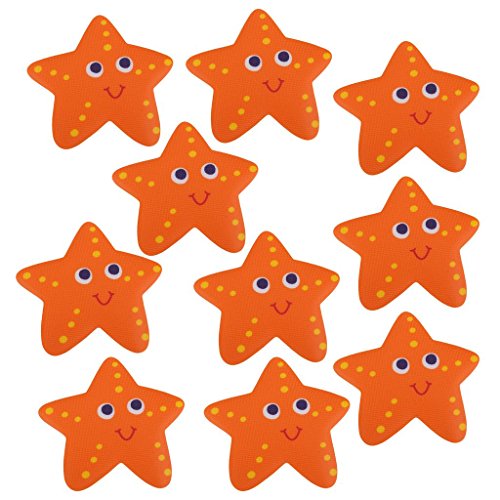 Gazechimp 10 Piezas Apliques de Bañera No Deslizante Etiqueta Estrella de Mar Pegatina Antideslizante de Pisada