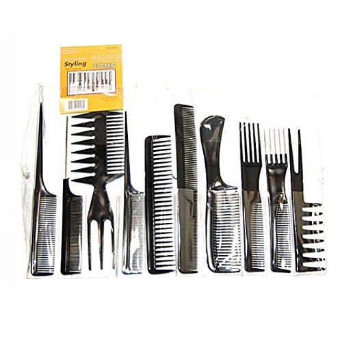 Gearmax® Estilistas profesionales de peluquería Barberos peines Cabello sano 10 piezas