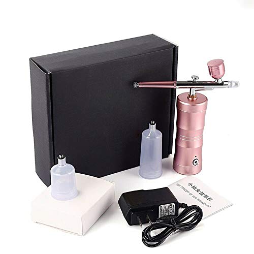 Gebuter Handheld Airbrush Compressor Kit Rechargeable Cake Paint Nail Art Tattoo Sprayer Portable Airbrush Kit Handheld Air Compressor for Beauty Cosmetic Skin Care Tattoos Manicure Body Painting