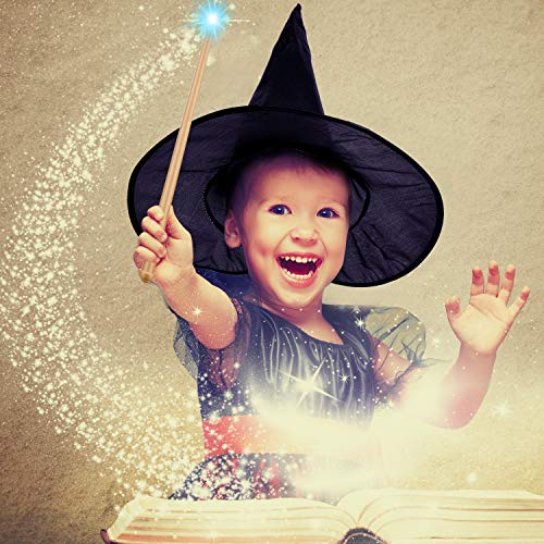 Gejoy Varita Mágica de 2 Piezas Varita Mágica Luz y Sonido Varitas Mágicas de Juguete para Halloween Cosplay