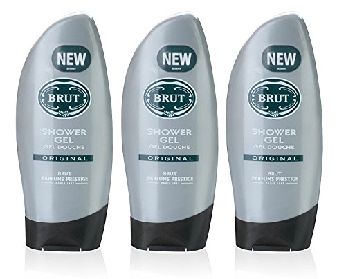 Gel de ducha Brut Original para hombre, 3 unidades, 250 ml, de Faberge