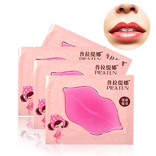 Gel hidratante para labios, mascarilla antiarrugas, mascarilla antigrietas con colágeno, reparador labial (15 unidades) (#4)