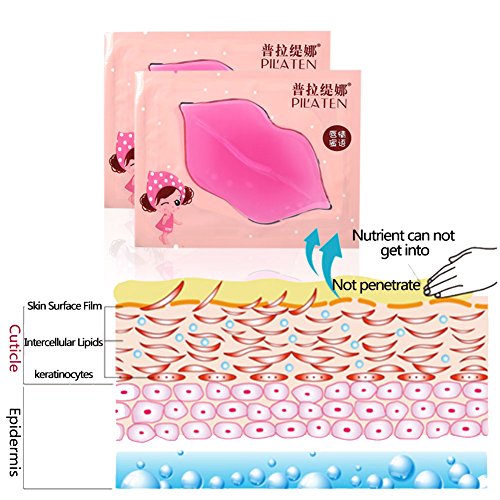Gel hidratante para labios, mascarilla antiarrugas, mascarilla antigrietas con colágeno, reparador labial (15 unidades) (#4)