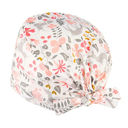 GEMVIE Gorro de Quirófano - Lavable- Robin Hat - Pelo Largo - Ajustable - Estampado -100% algodón Sombreros Mujer