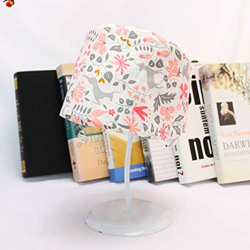 GEMVIE Gorro de Quirófano - Lavable- Robin Hat - Pelo Largo - Ajustable - Estampado -100% algodón Sombreros Mujer