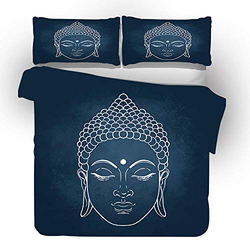 General brand 3 Piezas 200 x 200 cm Fundas de Edredón para Ropa de Cama Incluye 1 Funda Nórdica y 2 Fundas de Almohada - Buda