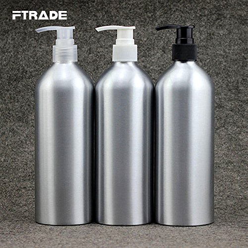 Generic - Bomba de loción de metal vacía de 120 ml, color blanco, 7 tamaños, botellas de aluminio para el cuidado de la piel, botellas de champú plateadas, botellas de cosméticos para bricolaje