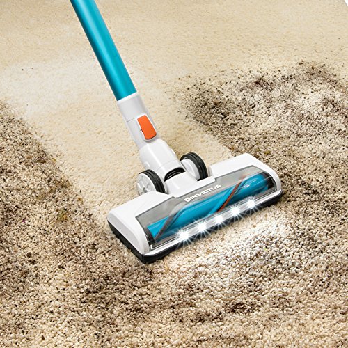 Genius Invictus X7 - Aspiradora con batería (incluye mini electrobrste (14 piezas) Aspiradora inalámbrica 2 en 1, 380 W, luces LED integradas, batería de iones de litio