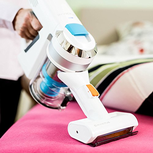 Genius Invictus X7 / X5 - Aspiradora con batería y cepillo eléctrico motorizado (8.000 rpm, ideal para limpiar tapicerías, alfombras y colchones)