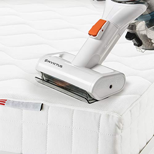 Genius Invictus X7 / X5 - Aspiradora con batería y cepillo eléctrico motorizado (8.000 rpm, ideal para limpiar tapicerías, alfombras y colchones)