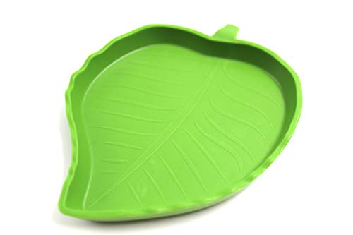 GenRev 2,3 Metros (7,5 pie) Planta Trepadora para Terrario de Reptiles con Ventosas para Jaulas de Dragón Barbudo, Gecko, Lagarto o Serpiente-Incluye Plato Alimentador para Agua