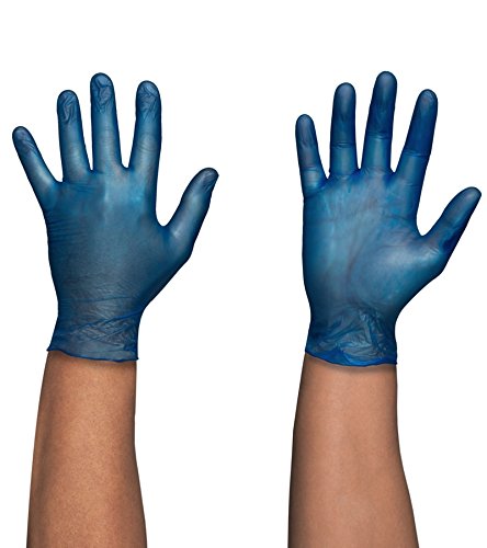Gentle Touch 0380 Guante Desechable de Vinilo, Talla S, Azul