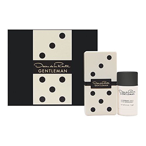Gentleman by Oscar De La Renta para hombres – Juego de regalo de 2 piezas 3.4 oz EDT Spray, 2.5 oz Deorant Stick