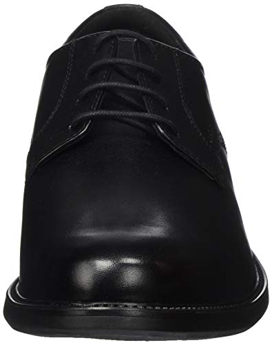 Geox Uomo Carnaby D, Zapatos de Cuero con Cordones para Hombre, Negro (Black 9999), 43 EU
