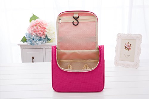 Gespout Neceser de Maquillaje Cosmético Bolsa Paquete Almacenamiento Gran Capacidad Caso de Lápiz Cejas Bra Toalla para Niñas Viaje Hogar Escritorio Accesorios Impermeable Bag(Rosa) 1pcs