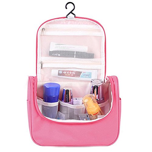 Gespout Neceser de Maquillaje Cosmético Bolsa Paquete Almacenamiento Gran Capacidad Caso de Lápiz Cejas Bra Toalla para Niñas Viaje Hogar Escritorio Accesorios Impermeable Bag(Rosa) 1pcs