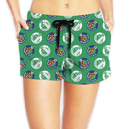 Getafe-CF Bañador Mujer,Bañador Natación Mujer,Banador Mujer Pantalones Cortos De Secado Rápido Playa con Cordón Ajustable XL