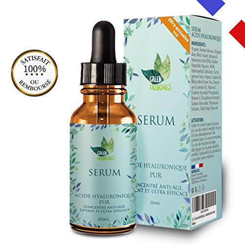 G.F. Sérum ácido hialurónico puro, 60 ml, suero antiedad concentrado más potente 1 =2 antiedad + hidratación, tratamiento antiarrugas facial, Elixir juventud antiojeras