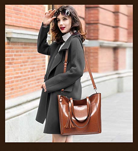 GF- women's bags Bolso de Cuero Suave del Bolso Diagonal Simple del Bolso del Bolso de Las señoras de Gran Capacidad de la Moda (Color : Brown)