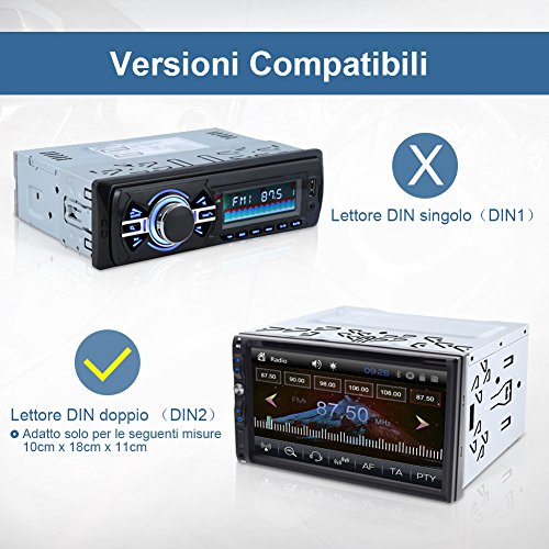 GHB Marco para Auto Radio de coche Universal 2 DIN - Metal