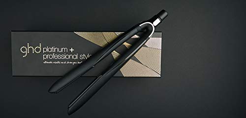 GHD - Plancha para cabello Platinum+ Black Styler Ultra Zone con tecnología predictiva, color negro