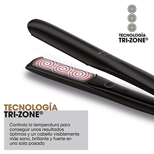 ghd platinum negra - Plancha de pelo profesional, tecnología tri-zone