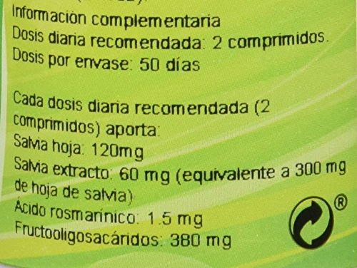 Ghf Complemento Alimenticio con Salvia - 100 Comprimidos