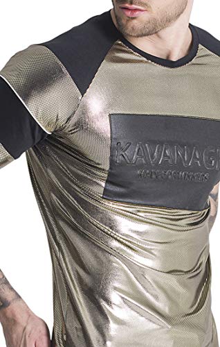 Gianni Kavanagh Gold Ride Or Die tee Camiseta, Dorado, L Hombre