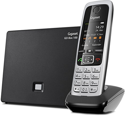 Gigaset C430A GO - Teléfono (Teléfono DECT, 200 entradas, Servicios de Mensajes Cortos (SMS), Negro)