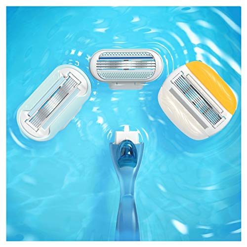 Gillette 84858542 hojilla de afeitar - hojillas de afeitar, Color blanco y azul, 4 piezas