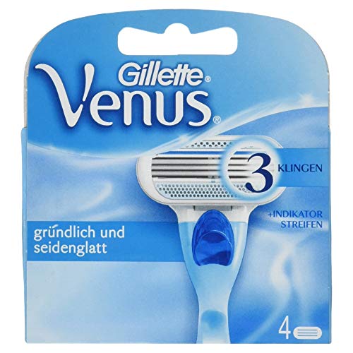 Gillette 84858542 hojilla de afeitar - hojillas de afeitar, Color blanco y azul, 4 piezas